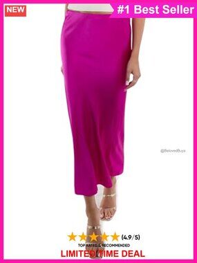 Silk Straight Hemline Mid Rise Krisia Wear to Work Skirt